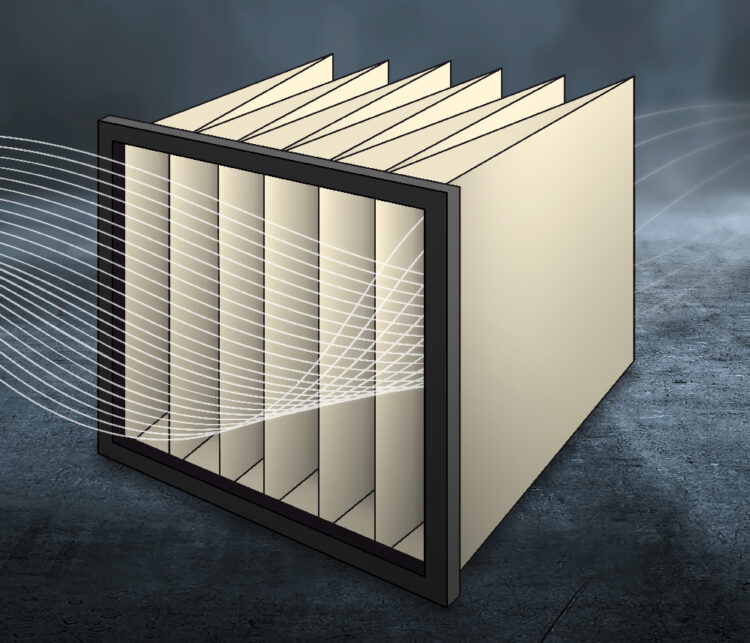  Taschenfilter ISO ePM10 55 %, Filterklasse M5 nach EN 779, mit rechteckigem Rahmen 