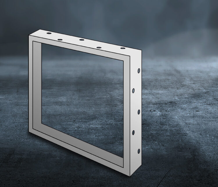 Filterrahmen aus verzinktem Stahl zur Aufnahme von Taschenfiltern