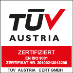 TÜV Austria Zertifikat nach EN ISO 9001 für das Qualitätsmanagement der KS Klima-Service Luftfilter GmbH